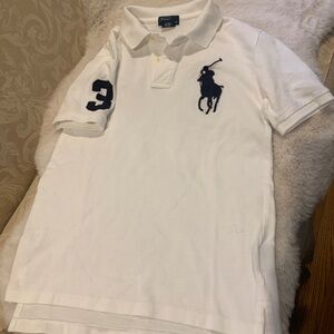 Polo Ralph Lauren Boys Big Pony Polo Shirt White Size 8/10